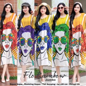 DRESS FLOW RAINBOW WANITA l DRESS FLOW RAINBOW
