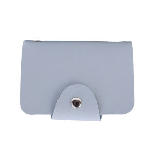 24 Slots Leather Card Holder Simple Solid Color Pocket Case Men Women Credit ID Card Organizer Leather Wallet