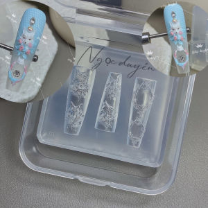 khuôn sói hoa hồng silicon nail