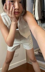 เสื้อครอป ทรง ผ้าลินินผสม ขายแยกชุด เสื้อผ้าผสมคลินิก ผ้าลินินผสม ผ้านอนุผู้ เสื้อครอบคลินิก ทรงสี 129 ชุด