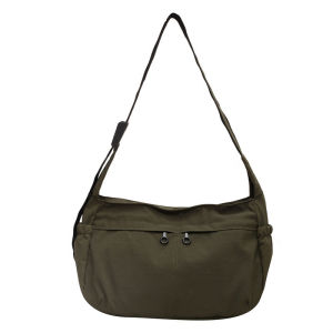 IELGY กระเป๋าผ้าไนลอนกันน้ำกระเป๋ากระเป๋าทรงเกี๊ยวสะพายข้างความจุขนาดใหญ่เหมาะกับทุกกระเป๋าสะพายไหล่สไตล์กีฬาน้ำหนักเบาลำลอง