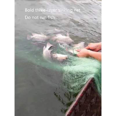 3 Layer Green Fishing Net Floating Net Adhesive Net Monofilament Net Fishing Accessories