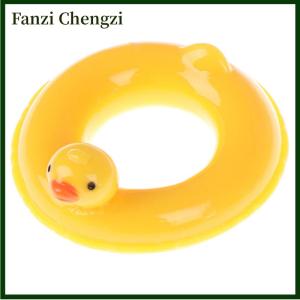 Fanzi 1:6 1:12 Dollhouse miniature yellow duck life swim ring for doll dollhouse decor