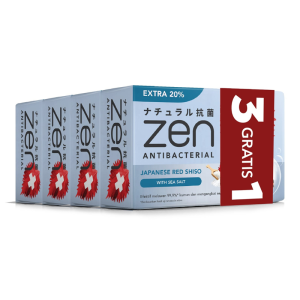 Zen Bar Soap / Sabun Batang Mandi Body Wash Echinacea Flower Tea Tree Sandalwood Sea Salt Juniper Berries 4 pcs x 60 Gr