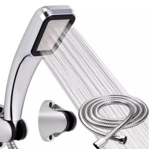 Bộ vòi hoa sen tăng áp mặt vuông thế hệ mới bộ tay sen tăng áp mặt vuông