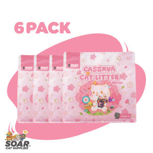 SOAR Cassava Cat Litter 7.5KG Strong Clumping Low Dust Odor Control (6 Packs Combo)