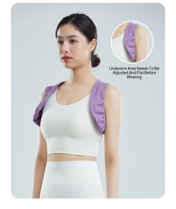 เปิดสายสะพายไหล่ อ่อนนุ่ม สายรัดไหล่ ฤดูร้อน มีความยืดหยุ่น ท่าทางสุขภาพ มั่นใจ ปรับปรุง กลับตรง