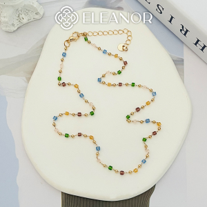 Dây chuyền nữ đính cườm Eleanor Accessories vòng cổ chuỗi hạt nhiều màu sắc phụ kiện trang sức 5335