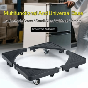 KIDS COY Adjustable Universal Wheel Mobile Rack Retractable 4 Locking Wheels Washing Machine Holder Convenient Multi-functional Furniture Moving Base Home Appliance