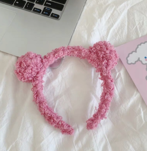 Indo - Bando Karakter Telinga Beruang / Aksesoris Rambut Impor / Bando Bulu Korea Kekinian / Bandana Bulu / Bando Bulu