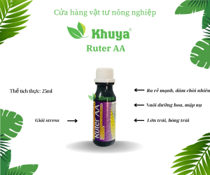Phân bón lá NPK sinh học Ruter AA 25ml Ra rễ - Đâm đọt - Lớn trái