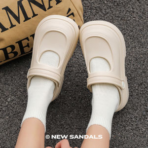 [QUALITY++🇲🇾] Womens Vintage Style High Heels Plain design Thick Bottom Strap EVA Slipper Sandal | Selipar Sandal Vintage Perempuan Wanita