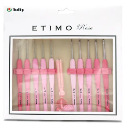 TULIP - Hakpen - Jarum Rajut - Etimo Pink / Rose Lace - set