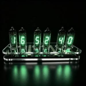 xpkQ Cyberpunk Vintage Table Clocks YS13-3 VFD Tube Electronic‑Digital Desktop Table Clock Bedroom Computer Desk Clocks Home Decor H8M4T