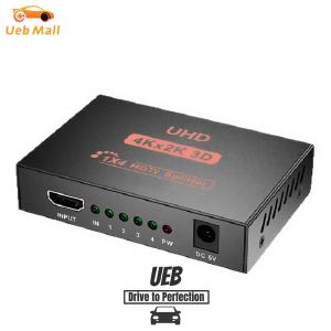 [UEB Mall] 1 in 4 Out HDMI-compatible Splitter Amplifier Adapter HDCP HDMI-compatible Signal Distributor for HDTV DVD PS3 Xbox