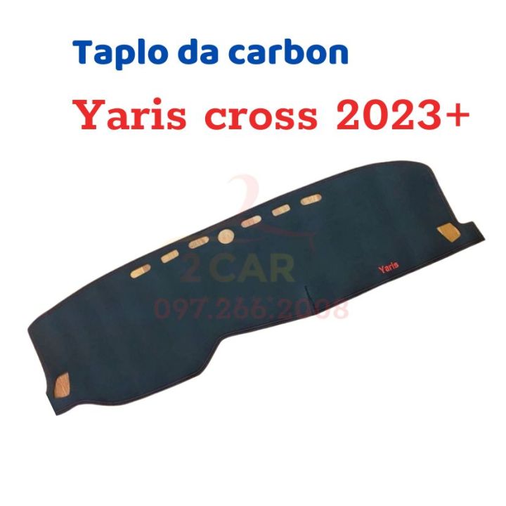 Thảm Taplo Da Xe Yaris Cross 2023 2024 Vân carbon 3 lớp Chống Nắng ...