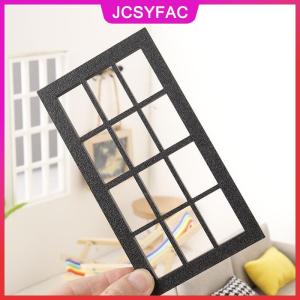 JCSYFAC 1 12 Dollhouse mô phỏng gỗ khung cửa sổ mô hình Dollhouse đồ nội thất trang trí búp bê nhà Micro cảnh phụ kiện