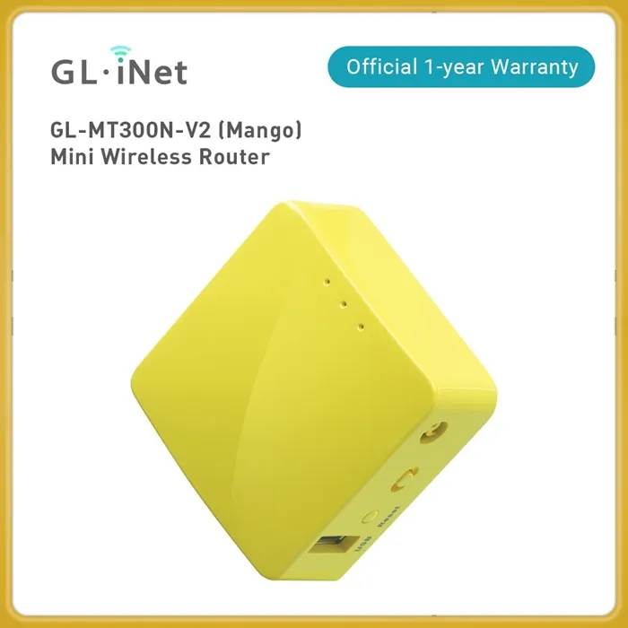 【Limited stock】 Wireless Mini Portable VPN Travel Router Mobile Hotspot WiFi Bridge - GL.iNet GL-MT300N-V2 OpenVPN Client 300Mbps High Performance 128MB RAM