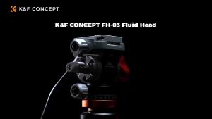 K&F CONCEPT 11lb/5kg Load Video Fluid Head Tripod Head Silky-Smooth Stable Camera Fluid Heads for Nikon Canon Leica Camera