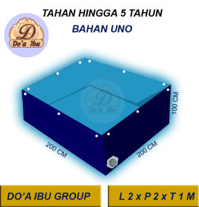 Terpal Uno | Kolam Kotak || Bahan Uno || Awet || Tebal || Garansi | Uk. 2 x 2 Meter