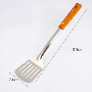 Premium Stainless Steel&Wooden Handle Household Thickened Spoon Shovel Soup Spoon Colander Kitchen Cooking Tools