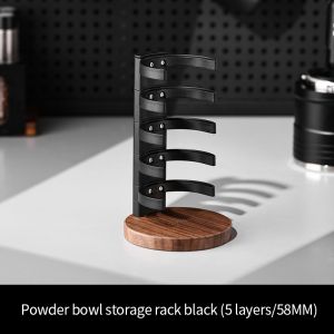 BINCOO Coffee Portafilter Bowl Storage Rack Coffee Machine Handle Grounds Bowl Storage Shelf Coffee Equipment Accessories 58MM