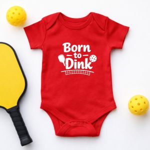 Pickleball Baby Onesies Born to Dink    Cute Baby Outfit    Newborn Infant Bodysuit for Boy and Girl