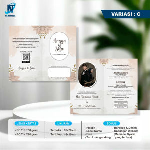 (50pcs) Undangan Pernikahan Lipat UDL / LS B – Custom | Murah & Premium / Undangan Pernikahan Murah