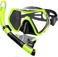 Snorkeling Gear for Adults,Snorkel Mask Dry Top Snorkel Set Panoramic View Snorkel Gear Anti-Fog Scuba Diving Mask for Lap Swimming Snorkeling Diving Scuba Training Travel Snorkel Kit. 
