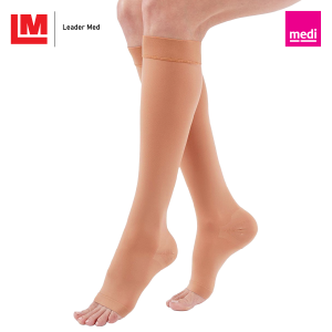 [ส่งฟรี+ของแถม] medi duomed  ถุงน่องเส้นเลือดขอด ดูโอ้เมด แบบเปิดเท้า ใต้เข่า ระดับ 2 (V24000)