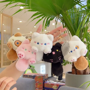 Dễ Thương hài hước mới lạ Động Vật Mèo Móc Khoá dạng túi Mặt Dây Chuyền Với khóa kim loại Nhẫn Mềm Mèo Mặt dây chuyền móc chìa khóa móc chìa khóa Cho Cậu Bé Cô Gái