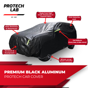 Geely EX5 - EMi Max Protech Lab - Premium 3-Layered All Weather BLACK Aluminum Car Cover