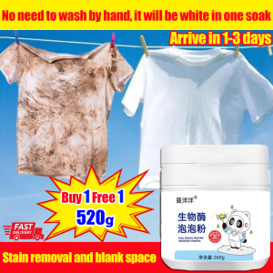 🥼Buy 1 Free1🥼Biological enzyme Detergent Powder Stain Remover for clothes Whiter than the dyeing effect explosive salt clothes stain remover Remove yellowing whiten remove stains and protect clothes爆炸盐洗衣服 白衣还原剂 Sabun Pencuci Pakaian washing powder