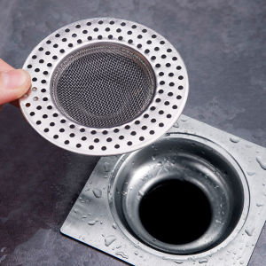8CM Square Stainless Steel Floor Drain Filter Strainers / Bathroom Kitchen Anti-clogging Sewer Anti-debris Hair Catcher Mesh Cover Drain Filter