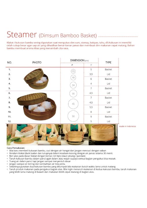 STEAMER BAMBO DIMSUM Ø24 GETRA