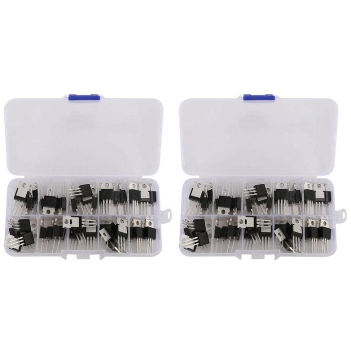 100Pcs 10Types IRF Series Mosfet Transistors Assortment Kit, Including