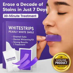 Light-Sensitive Purple Dazzling White Teeth Strips Whitening and Yellowing White Teeth Stain Removal Whitening Teeth Strips Dental Film紫色即刻美白牙贴