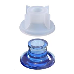 Resin Holder Silicone Mold Round Tealight Resin Mold Candlestick Epoxy Casting Mold for DIYJewelry Box Home Decor