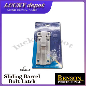 BENSON STAINLESS STEEL DOOR LATCH SLIDING LOCK BARREL BOLT (13464-10)3"/(13464-11)4" W/ SCREW