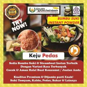 BUMBU SUKI INSTAN Keju Pedas 1Kg Steamboat Shabu Hotpot Rasa Spicy Hot Cheese Kiloan 1 Kg Halal Sabu Kuah Soup Original Stemboat Steambot Steamboot Sukiyaki Grill Bakar Instant Gafi Murah Enak Terbaik Premium Promo bukan Warasa Mama