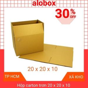 Thùng giấy carton hộp giấy loại 1 hộp đóng hàng kích thước 20x20x10 cm combo 10 hộp giao hàng nhanh hỏa tốc tp. HCM - alobox