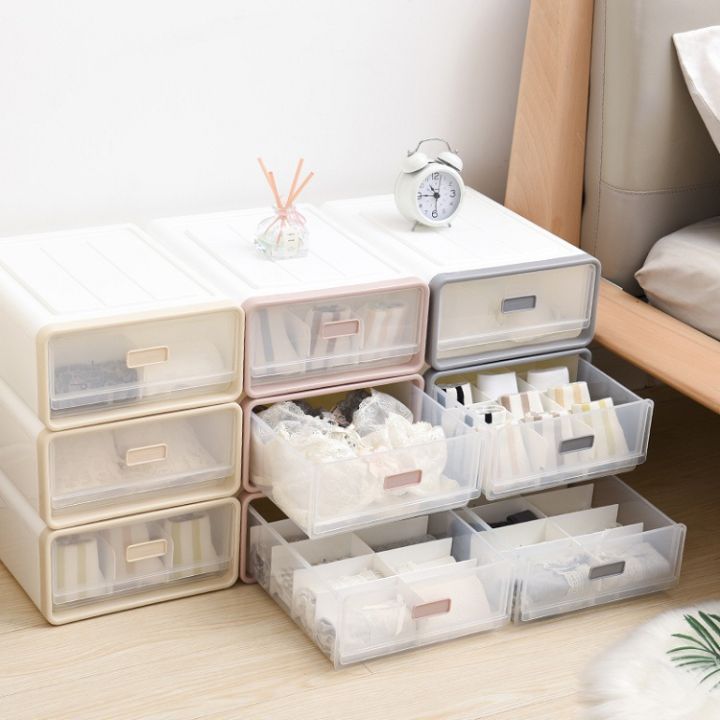 Stackable Bra Storage Solution 15 Grids Stackable Drawer Chest Multifunction Bedside Table Bra ...