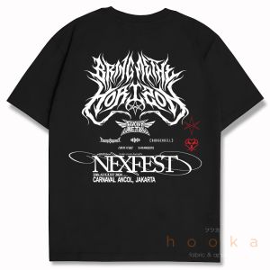 Kaos Oversized BMTH Babymetal Bring Me The Horizon NEXFEST Jakarta Concert 2024 T-shirt Distro