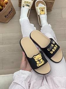 [Free Shipping] Cute Cartoon Slippers For Women Summer Outdoor Non-Slip Indoor Sandals For Home Use Bathroom Bathing Slippers For Men