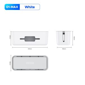 ORICO Cable Management Box Large Power Strip Storage Box With Phone Tablet Stand Dustproof Wire Cord Hider Organizer For Desk Bedroom Office TV Cabinet