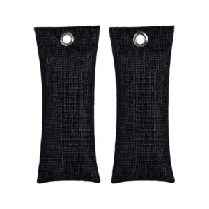 ถุงที่ดับกลิ่นรองเท้าธรรมชาติ2ชิ้นพร้อมถ่านกัมมันต์สำหรับรองเท้าอุปกรณ์ออกกำลังกายและกำจัดกลิ่นภายในบ้าน