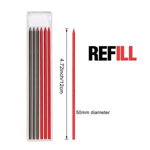 Solid Carpenter Pencil Set Woodworking Tools Mechanical 3 Colors Refill Construction Job Carpentry Marking Scriber