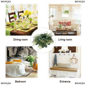 [COD] WANGJIA Artificial Wreath Candle Ring Faux Eucalyptus Leaves Spring Greenery Garland Pillar Candle Home Wedding Table Centerpiece Decor