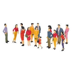 Kirilgu 25Pcs Assorted Poses Model Train Layout Miniature People Figurines Perfect For DIY Crafts And Exhibits Decoration 5Y6Z3