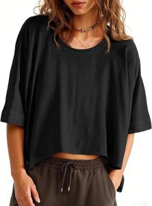Tankaneo Womens Extra Large T Short-sleeved Summer Casual Loose Shirt T Shirt Top